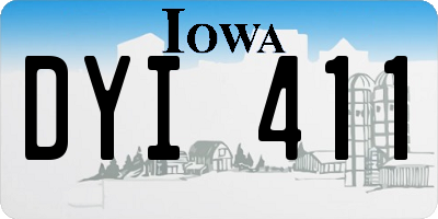 IA license plate DYI411