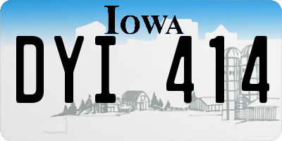 IA license plate DYI414