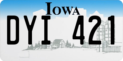 IA license plate DYI421