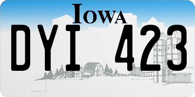 IA license plate DYI423