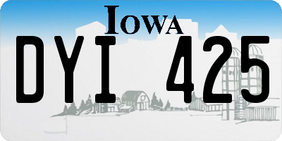 IA license plate DYI425