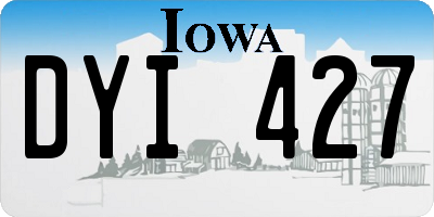 IA license plate DYI427