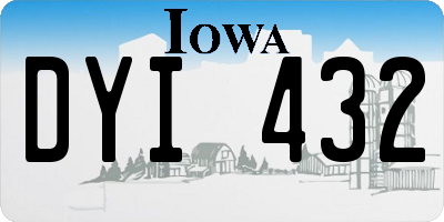 IA license plate DYI432