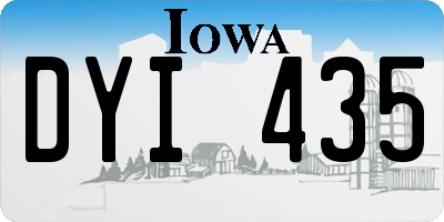 IA license plate DYI435
