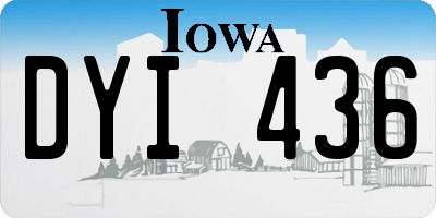 IA license plate DYI436