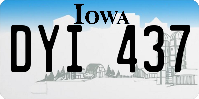 IA license plate DYI437