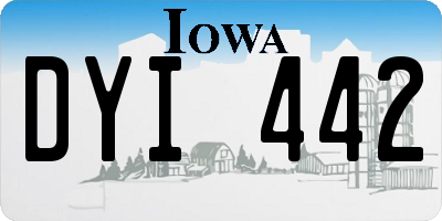 IA license plate DYI442
