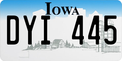 IA license plate DYI445