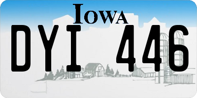 IA license plate DYI446
