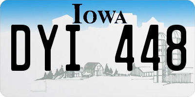 IA license plate DYI448