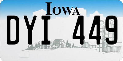 IA license plate DYI449