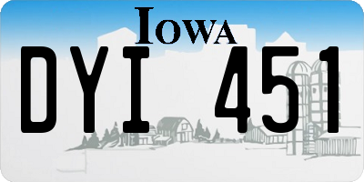 IA license plate DYI451