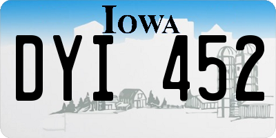 IA license plate DYI452