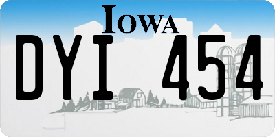 IA license plate DYI454