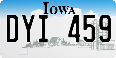 IA license plate DYI459