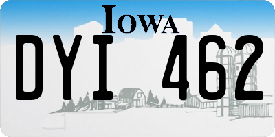 IA license plate DYI462
