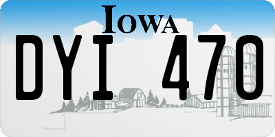 IA license plate DYI470