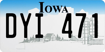IA license plate DYI471
