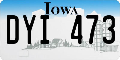IA license plate DYI473