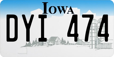IA license plate DYI474
