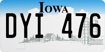 IA license plate DYI476