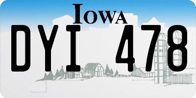 IA license plate DYI478