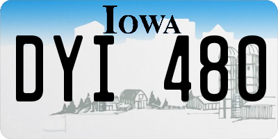 IA license plate DYI480