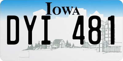 IA license plate DYI481