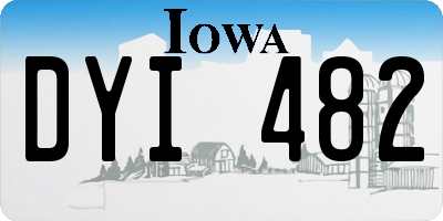 IA license plate DYI482