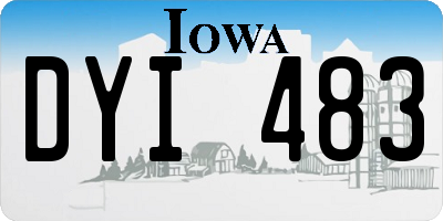 IA license plate DYI483