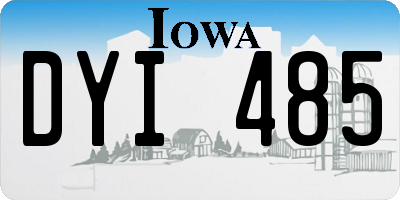 IA license plate DYI485