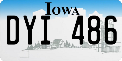 IA license plate DYI486