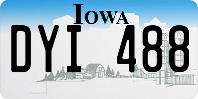 IA license plate DYI488