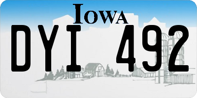IA license plate DYI492