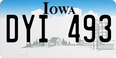 IA license plate DYI493