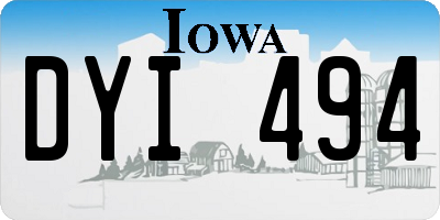 IA license plate DYI494