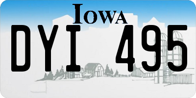 IA license plate DYI495