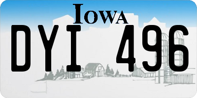 IA license plate DYI496