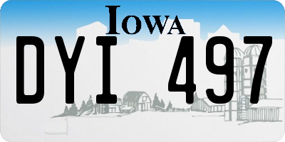 IA license plate DYI497
