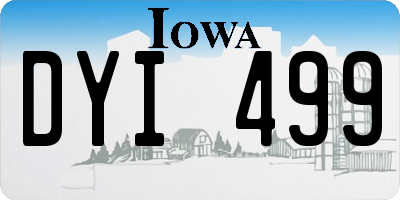 IA license plate DYI499