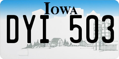 IA license plate DYI503