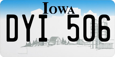 IA license plate DYI506