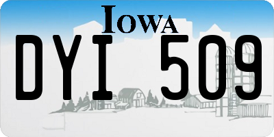 IA license plate DYI509