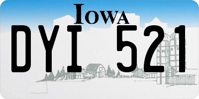IA license plate DYI521