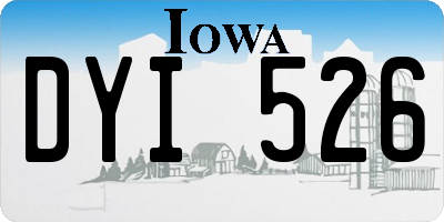 IA license plate DYI526