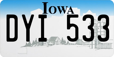 IA license plate DYI533