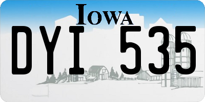 IA license plate DYI535