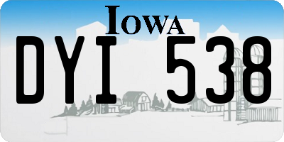 IA license plate DYI538
