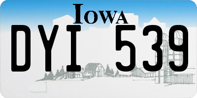 IA license plate DYI539