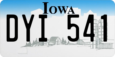 IA license plate DYI541